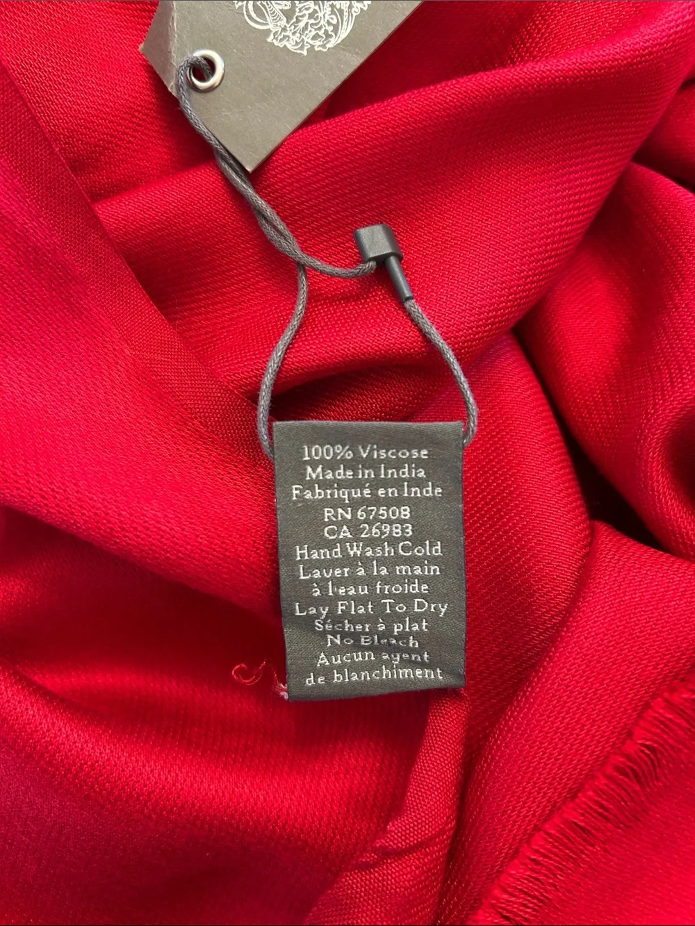 Vince Camuto Vibrant Red Wrap Scarf / shawl, viscose size 80”x 26”